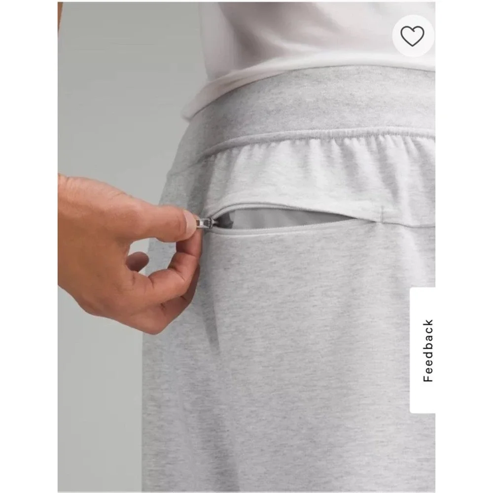Lululemon City Sweat Pant Slim Stretch French Terry Slim Tapered Fit Size S Gray